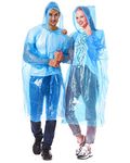 Alfachy Pack of 5 Very Thick & Disposable Rain Poncho for Adults Emergency Waterproof Poncho, Ideal for Festivals, Sightseeing, Camping, Theme Parks and Everyday Commute