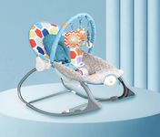 INFANTSO Baby Rocker & Bouncer for 0 to 2 Years (Multi), Portable Rocker for Newborn with Mosquito Net, U-Shaped Pillow with Calming Vibrations, Soft Music & Hanging Toys, Adjustable Toddler Swing