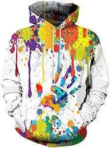 LAIDIPAS Unisex Hoodie 3D Galaxy Print Hooded Sweatshirt Pullover M