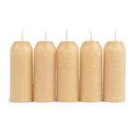 UCO 12-Hour Natural Beeswax, Long-Burning Emergency Candles for Candle Lantern, 5 Pack