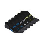 PUMA Kids' 6 Pack Low Cut Socks, Black Combo, 9-11