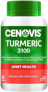 Cenovis Turmeric 3100 Capsules 80 - Traditionally used in Western Herbal Medicine to Relieve Mild Joint Pain by reducing Inflammation, Support Digestion & Relieve Digestive Discomfort