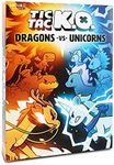 Unstable Games - Tic Tac K.O. : Dragons vs. Unicorns Base Game - Quick-to-learn team card game for kids, teens, & adults - Adorably ruthless twist on Tic Tac Toe - 2-4 players - Great for game night