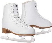 AhmyLion Figure Ice Skates,Beginners Preferred Skate for Men/Women/Boys/Girls,Wear-Resistant,Comfortable Model. (White, Womens Size-8.5/Mens Size 7)