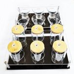 SHOOSHINE Cup Holder Tray, Take Out Cup Dispenser Removable Drink Carrier for Party RV Car Kitchen Coffee Cup Holder for Delivery Tumbler Lid Cup Organizer 6-Holes(2 Pack)