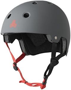 Triple Eight Dual Certified Bike and Skateboard Helmet, Gun Matte, Small / Medium (3012)