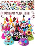 24 Pcs Party Hats Birthday Activity Kit with Stickers. Kids Fun Arts & Crafts, Party Favor, Game Supplies, Christmas Decors