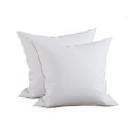 Elegant Comfort 12 x 12 Throw Pillow Inserts - 2-Pack Pillow Insert Poly-Cotton Shell with Siliconized Fiber Filling - Square Form Decorative for Couch Bed Inserts, Made in USA, 12 x 12 inch