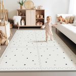 Baby Foam Play Mat, PIGLOG 72x48 Baby Crawling Mat, Floor Mats for Kids for Baby with Interlocking Floor Tiles, Toddler Play Mat for Indoor and Outdoor, Easy to Clean Playroom Floor Mat, Star