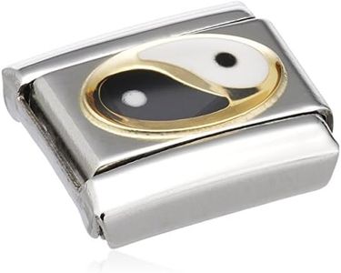 Nomination - 030208 - Maillon pour bracelet composable Mixte - Acier inoxydable et Or jaune 18 cts