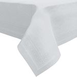 Paper Tablecloths for Rectangle Tables | 54” X 108” – 25 Pack | White Paper Disposable Tablecloth | 3-Ply Premium Paper & Plastic Table Cloths for Parties Disposable