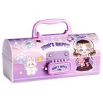 SAJANI Multi-Functional Pencil Box with Double Password Lock, Stationary Organizer Case, Suitcase Style Pencil Case for Boys & Girls (Pack of 1) (Mini's Happy Time)