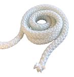 MinGlas Rope Seal - Fiberglass Knitted Rope 1" x 8 feet, Soft Silky Easy Install, Stove Boiler Furnace Oven Kiln Door Seal Gasket