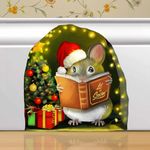 Mouse Reading Book, Wall Decor Sticker Decal, Kids Room, Classroom, Home, Bedroom, Bookcase, Book Lover, of Mice and Men, Children, Adorable, (Mouse Reading Book) (Christmas Mouse)