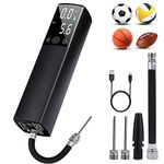 Deeplee Electric Ball Pump with LED Digital Display, Battery Powered for Soccer Football Basketball Volleyball Rugby Balloons and Swimming Ring