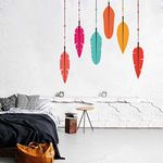 Rawpockets Feather' Wall Sticker (PVC Vinyl, 105 cm x 105cm) (RPC465)