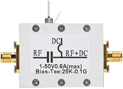 Ciglow Bias Tee Broadband, 25K-100MHz Coaxial Feed RF Broadband Radio Frequency Microwave Coaxial Bias.