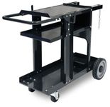 Eastwood MIG TIG Plasma Welding Durable Cart with 350 Lbs Weight Capacity 3 Shelves Cable and Gas Bottle Storage