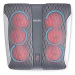 HoMedics Gentle Touch Gel Shiatsu Foot Massager with Heat, Relaxing Soothing Massage Heel to Toe, Triple Massage Heads, Adjustable Pressure