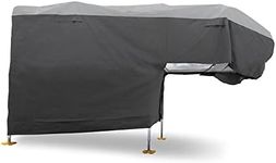 Camco ULTRAGuard Camper/RV Cover | Fits Slide-In Campers Up to 19' 8" | Features Zipper Entry Doors & Covered Air Vents | Crafted of Polypropylene | Storage Bag for RV Storage and Organization (45773)