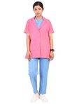 ChiefUniforms Doctor's Apron Lab Coat Half Sleeves for Women/Female (36-S, Pink)