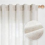 MYSKY HOME Linen Curtains for Livin