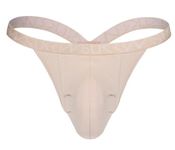 RIZZY Mens Cotton Thongs Underwear (Pack of 1) (XX-Large, Cream)