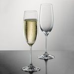 Homeprism Wine Glass, Red or White Wine, Champagne Flutes, Crystal Glass, 165 ml (2 Piece) (2)