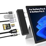 Surface Pro 9 Hub Docking Station with 4K HDMI, USB-C Thunderbolt 4(8K@30Hz Video+40G Data+100W PD), 2 USB 3.0, SD/TF Card Slot, 3.5mm Audio, Triple Display for Microsoft Surface Pro 9/Pro X