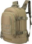 HYKING Large Tactical Expandable Backpack 39L-64L Military Bug Out Bag With Waist Strap, Green