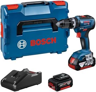 Bosch Professional 18V System Cordless Combi Drill GSB 18V-55 (incl. 2X GBA 4.0Ah Batteries, Charger 18V-40, L-BOXX 136)