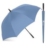 ANYCHO 280T High-Density Fabric Big Umbrella for Men and Women, 54 Inches Auto Open Golf Umbrella - Superior Waterproofing, Windproof Design, Large Size for 2-3 People (Light Blue)