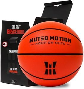 MUTED MOTION Silent Basketball Size 7 (29.5”) – Next-Gen Foam Indoor Basketball w/Advanced Durability, Deep Grooves & High Bounce | Airless Training Foam Ball | Soft & Quiet for Pros, Kids & Toddlers
