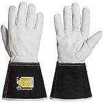 Superior 370GFKLL Precision Arc Goatskin Leather TIG Welding Glove with Kevlar Lining, Work, Large (Pack of 1 Pair)