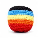 Hand Made Knitted Footbag Sacks, Knitted Hackys Bags, Beginner Juggling Balls, Durable Sack Ball Crochet Set, Multicolored Geometric Outdoor Fun