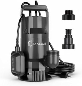 Lanchez 1.6 HP Submersible Sump Pump 4858GPH Clean & Dirty Water Transfer Pump with Float Switch for Pool Garden Cellar Pond