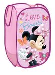 Superdiver Children's Foldable Cloth Basket with Handles Pop Up Disney Minnie Mouse I Organizer Cube for clothes and toys (23x14x14 inches) I Container