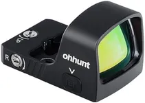 ohhunt RD U2 3 MOA Red Dot Sight for RMR Footprint and Picatinny Mount 1X24X20mm Micro Shake Awake Red Reflex Sight 10 Brightness Levels