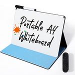 AGM Double Sided Mini Whiteboard, A4 Portable Dry Erase Board with Pen, Desk Whiteboard for Study, Meeting, Draft, Notes, Doodling