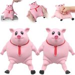 2 PCS Pink Pig Stress Relief Squishy Toy, Novelty Cute Squishy Toy Pink Pig Gifts for Kids Adults, Pig Squishy Toys Stress Relief Toys 2024 New Piggy Squeeze Toy Stress Toy for Girl Boy