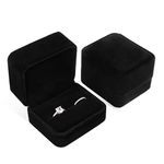 iSuperb Set of 2 Unit Classic Velvet Couple Double Ring Box Earring Jewelry Case Gift Boxes