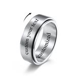 Personalized mens wedding band/black stainless steel titanium ring for him,Mens promise rings engraved,Customized engagement gifts for fiance/boyfriend,4mm/6mm/8mm/10mm bands anillos para hombre,