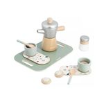 Janod Italian-Style Set-13 Wood Accessories-Pretend Play Toy-Children’s Coffee Set-FSC Wooden Toy-24 Months +, J06630, Multicolor