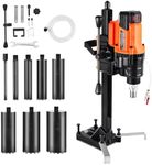 VEVOR Diamond Core Drilling Machine, 0.8-8 in Drilling Diameter, Stand-Mount Dry and Wet Concrete Core Drill Rig with 8 Drill Bits, 800 RPM Speed, UNC1 1/4-7 Thread, for Concrete Brick Stone, 3000W