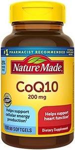Nature Made CoQ10 200 mg, Dietary Supplement for Heart Health and Cellular Energy Production, 100 Softgels, 100 Day Supply