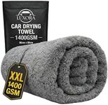 LUXORA AUTO Car Drying Towel Extra Large 90x60cm – 1400 GSM Twisted Loop Microfibre Drying Towel for Car – Streak-Free One Pass Drying Cloth for Cars, SUVs & Detailing