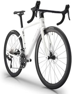 SAVADECK Carbon Fiber Lightweight Road Bike – Full Carbon Frame, Fork, Handlebar & Seatpost, Hydraulic Disc Brake with Shimano 105 R7100 24-Speed Drivetrain – Racing Bicycle for Adults(White,56cm)