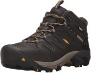 KEEN Utility Men’s CSA Lansing Mid Steel Toe Waterproof Work Boots Construction Boot, Raven/Tawny Olive, 10.5 2E (Wide) US