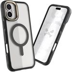 Ghostek Covert iPhone 16 Plus Clear Case - Compatible with MagSafe Accessories, Shockproof Silicone, Minimalist Phone Cover (6.7 Inch, Black)