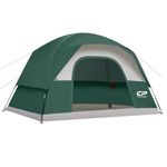 CAMPROS CP Tent 6 Person Camping Tents, Waterproof Dome Tent with Rainfly, Large Mesh Windows, Wider Door, Easy Setup, Portable with Carry Bag